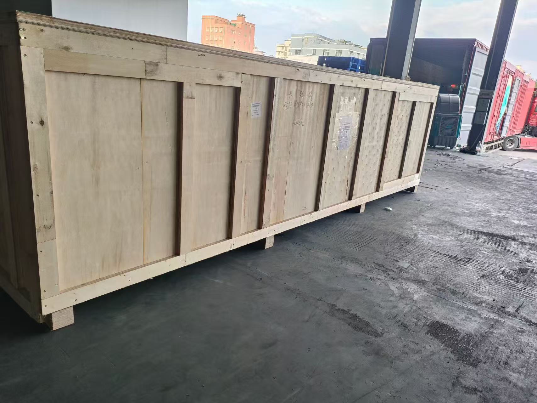Large wooden export crate